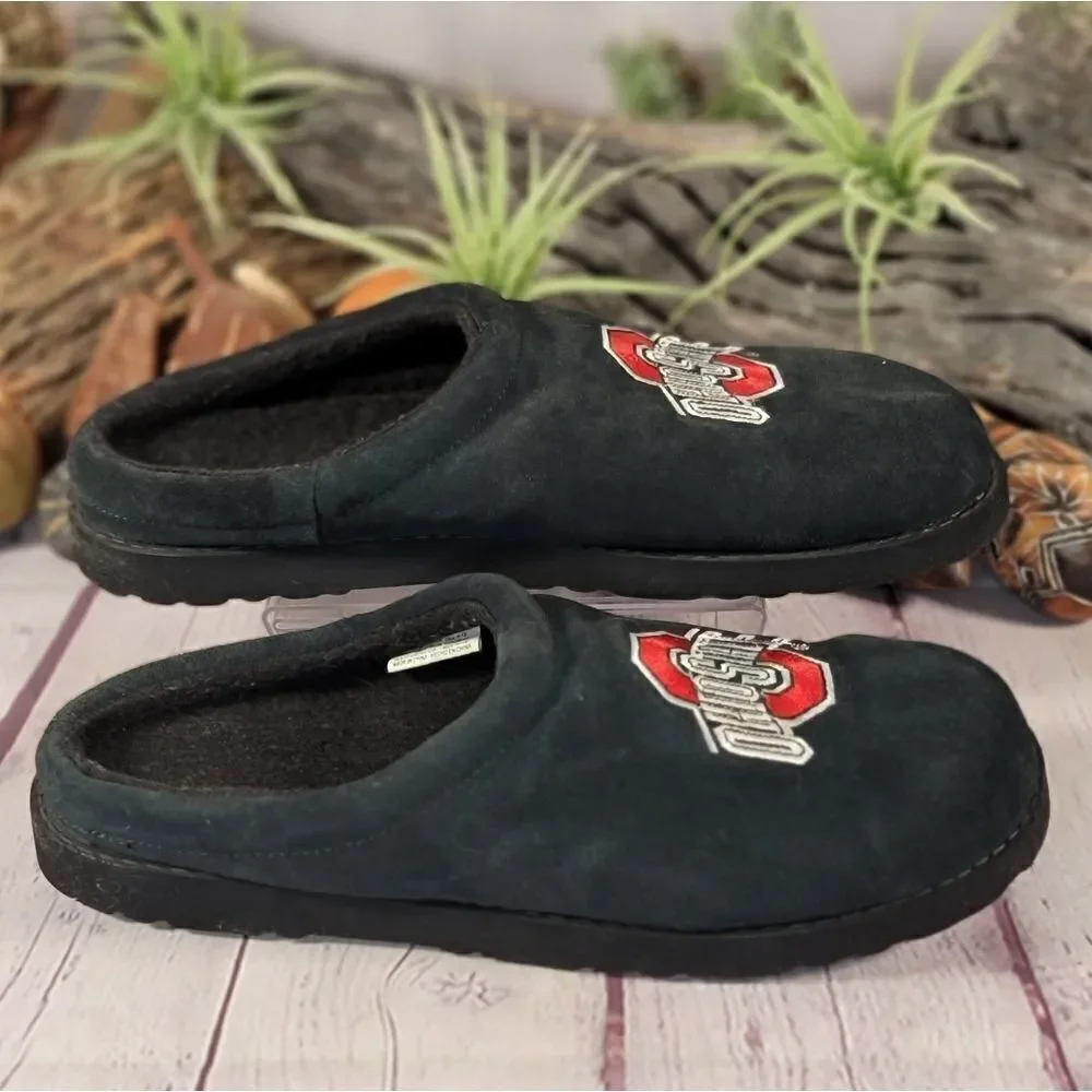 Ohio State Buckeyes OSU NCAA Suede Slippers - Size 9-10